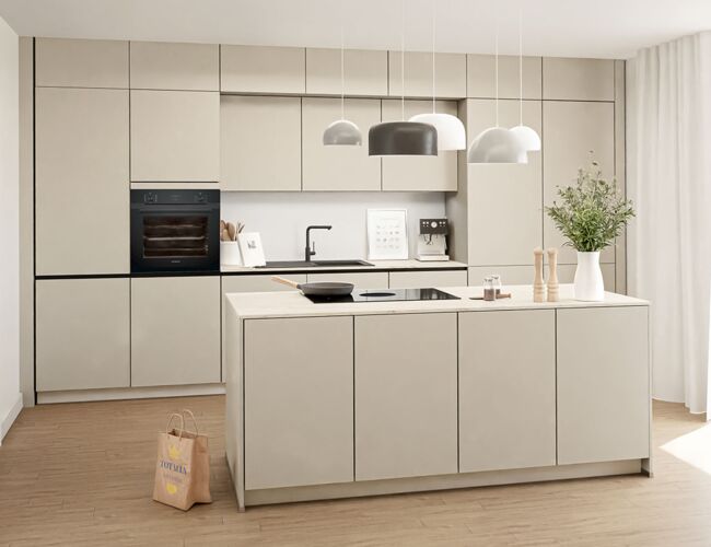 Grifflose Loftküche